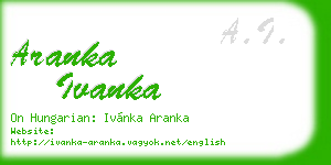 aranka ivanka business card